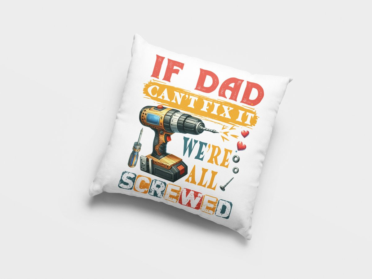 Sierkussen Grappig Vader Kan Het Niet Repareren - Humoristisch Cadeau voor Vaderdag - We Zijn Allemaal De Kluts Kwijt
