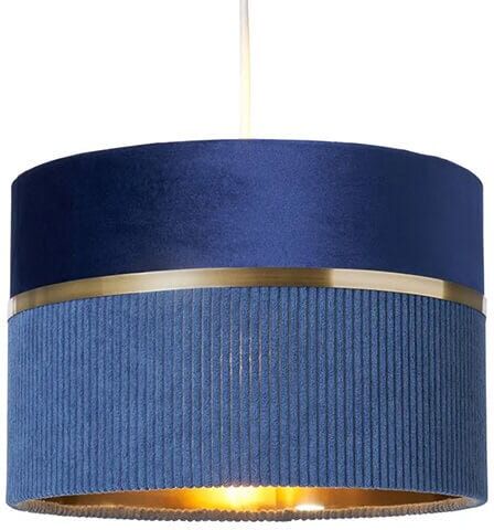 BHS Violet 30cm Blue Mixed Fabric Easyfit Shade