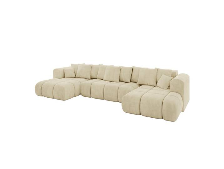 WOHNLANDSCHAFT CLOUD-U-v1 405x185x90 Beige Velours