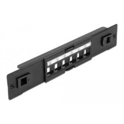 Delock 66819 Patch-Panel 254 mm (10) 1 HE Schwarz Unbestückt