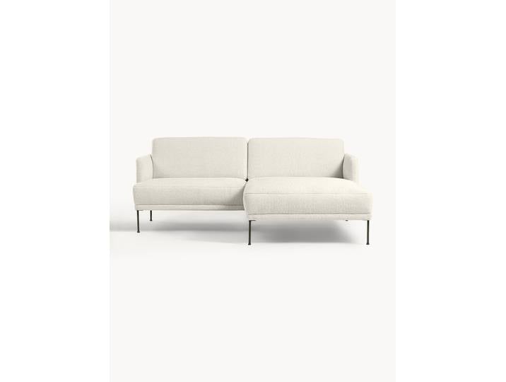 Kleines Ecksofa Fluente aus Teddystoff