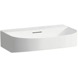 LAUFEN Sonar Aufsatzwaschtisch H8163424001091 60x42cm, Unterseite geschliffen, wandmontiert, mit Überlauf, ohne Hahnloch, LCC