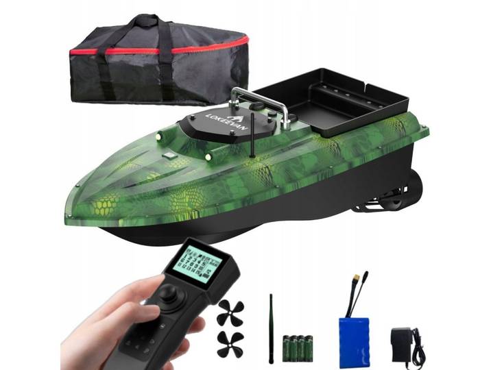 LOKEEVAN RC-Boot D80E, GPS + BeiDou-Navigation,12-V-Doppelmotor, bis 4 m/s,500 m