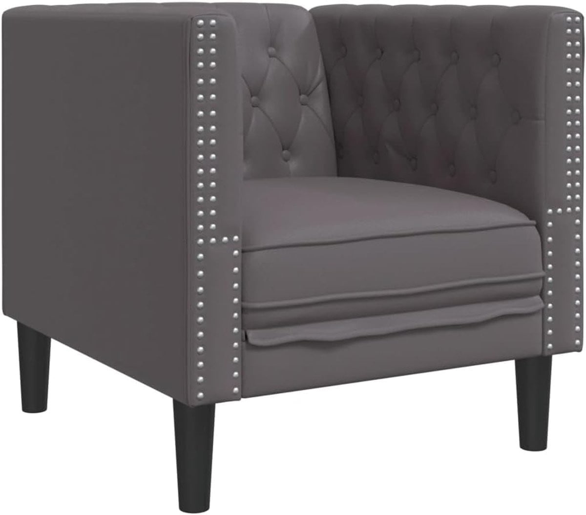 Chesterfield Relaxstoel Grijs