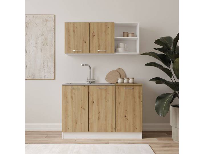 Ensemble de cuisine haaus Ara Chêne artisan/Blanc L 120 cm