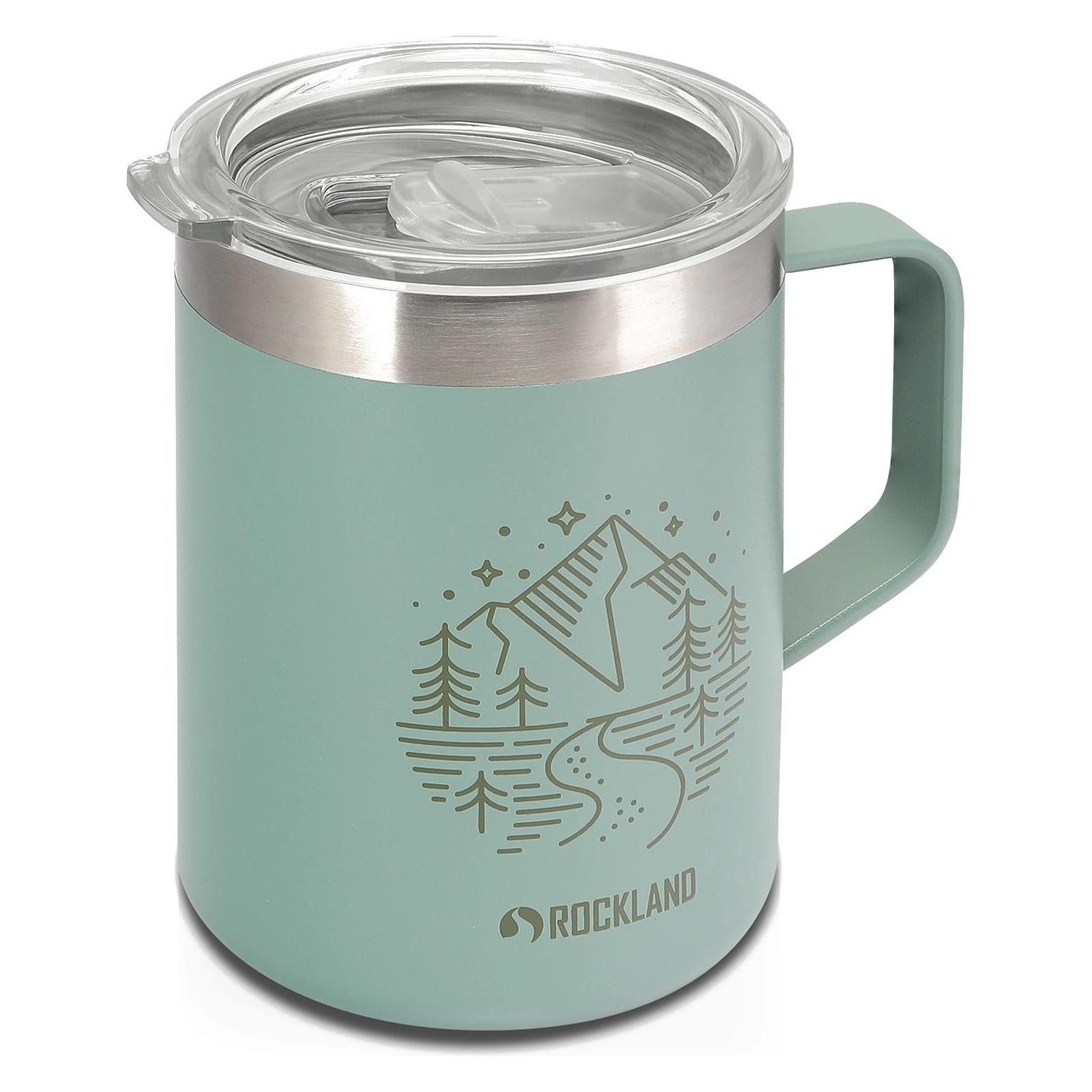 Rockland Kubek termiczny Camp Mug 0,35 L - stal nierdzewna, próżniowy, z pokrywką Tritan, zielony (64716351)