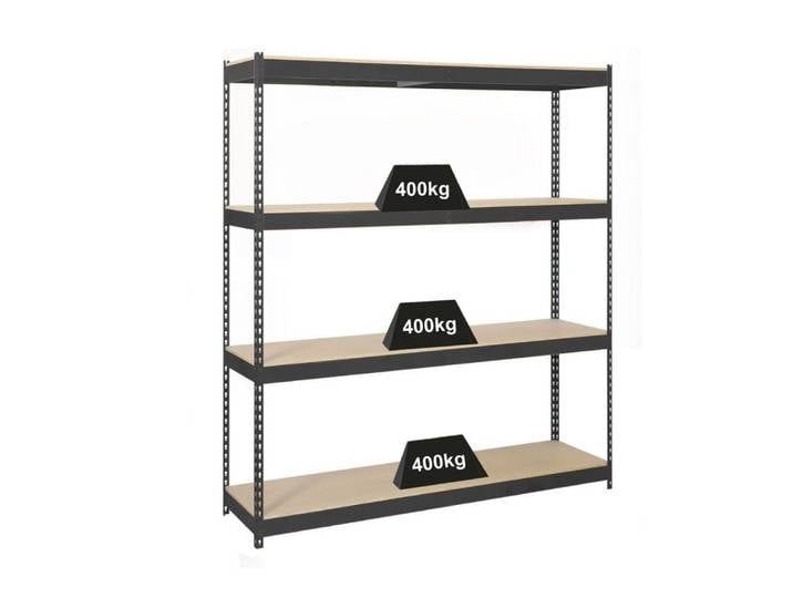 PROREGAL® Schwerlastregal Schwerlastregal WOOD YETI FOUR, HxBxT 200x120x45cm