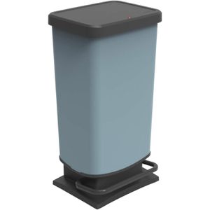 Rotho Mülleimer Paso ECO 1754106161PC, blau, aus Kunststoff, geruchssicher, 40 Liter
