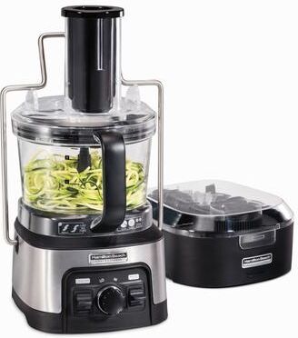 Hamilton Beach Professional 12 Cup Spiralizing Stack & Snap Food Processor
