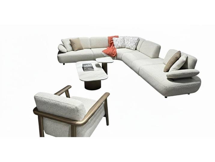 Xlmoebel Ecksofa Modernes graues Ecksofa – bequem, kompakt und vielseitig, Ecksofa 1 Teile, Made in Europa
