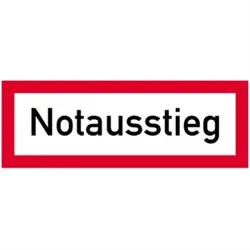 Aufkleber Notausstieg, Folie, 297x105 mm