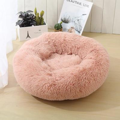 Uplifted Goods Premium Round Long Plush Pet Sanctuary leather Pink m