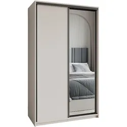 SCHWEBETÜRENSCHRANK TAVI 120/205/60 cm 2-türig mit Spiegel Kaschmir