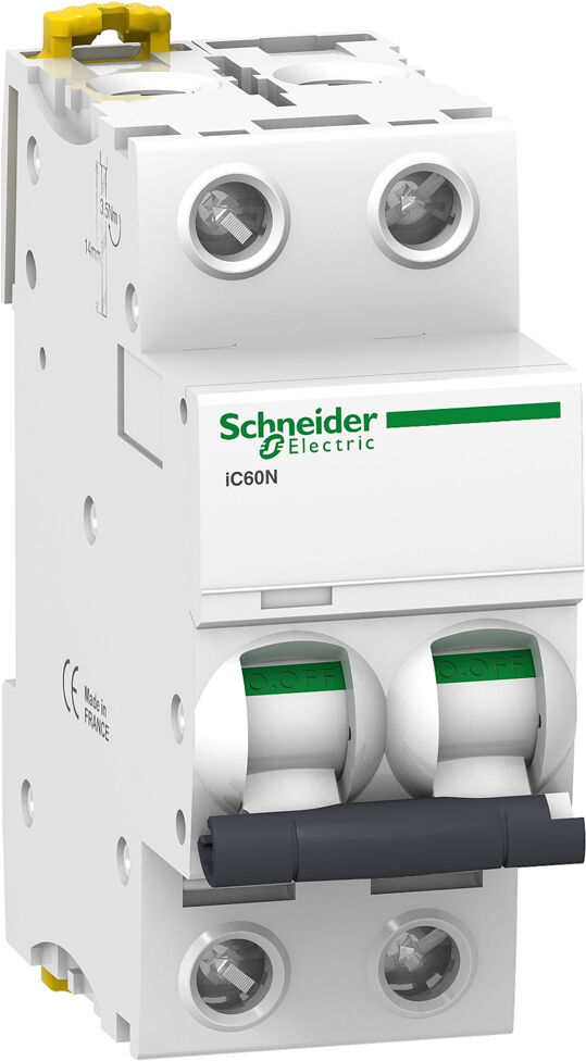 Disjoncteur ACTI9 iC60N 2P courbe D 25 A SCHNEIDER ELECTRIC A9F75225