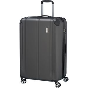 Travelite Koffer City, erweiterbar, anthrazit, Hartschale, 4 Rollen, 113 Liter, 49 x 77 x 32cm