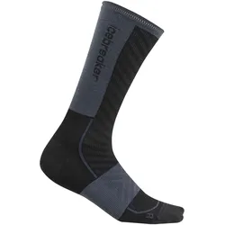 Icebreaker, Herren, Sportsocken, Run+ Ultralight Crew (47 - 49), Grau, Schwarz