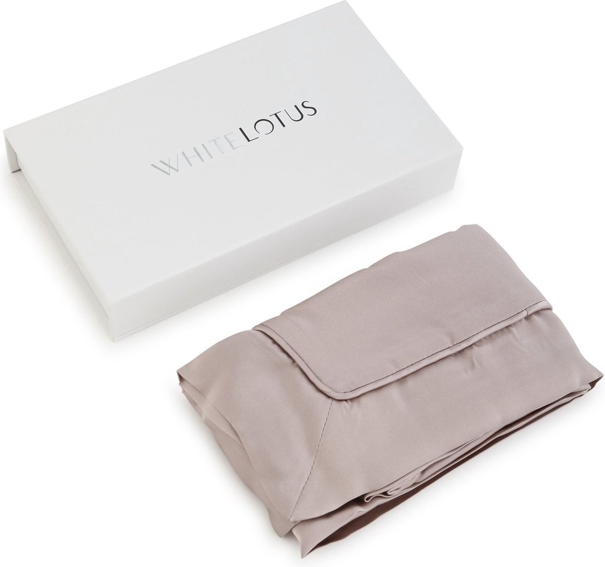White Lotus Anti Aging Zijden Kussensloop - 100% Moerbeienzijde - Parelgrijs - 50 x 70 cm