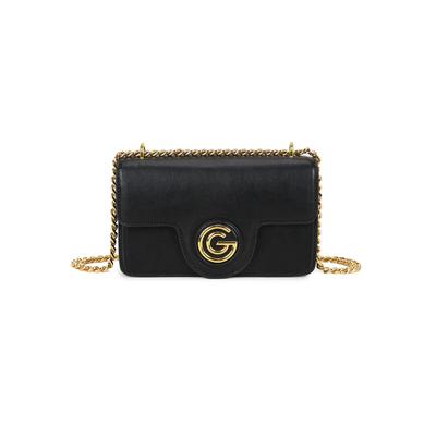 Umhängetasche "CLARISSA", Damen, Gr. B/H/T: 21cm x 13cm x 6cm, schwarz, Lederimitat, GABRIELLA G BY GABRIELLA GUCCI, unifarben, Taschen Umhängetasche, Handtasche, Umhängetasche für Damen