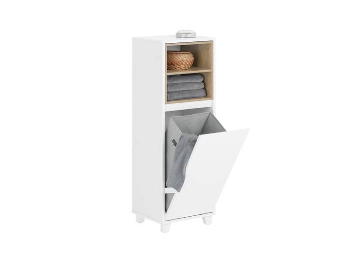SoBuy Wäscheschrank Weiß, 35x105x30 cm, Haushalt & Reinigung, Wäschepflege, Wäschekörbe & Wäschetonnen