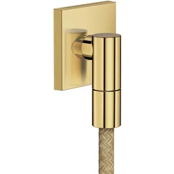hansgrohe AXOR Wall outlet Fine Wandanschluss eckig, 36738990, Farbe: Polished Gold Optic