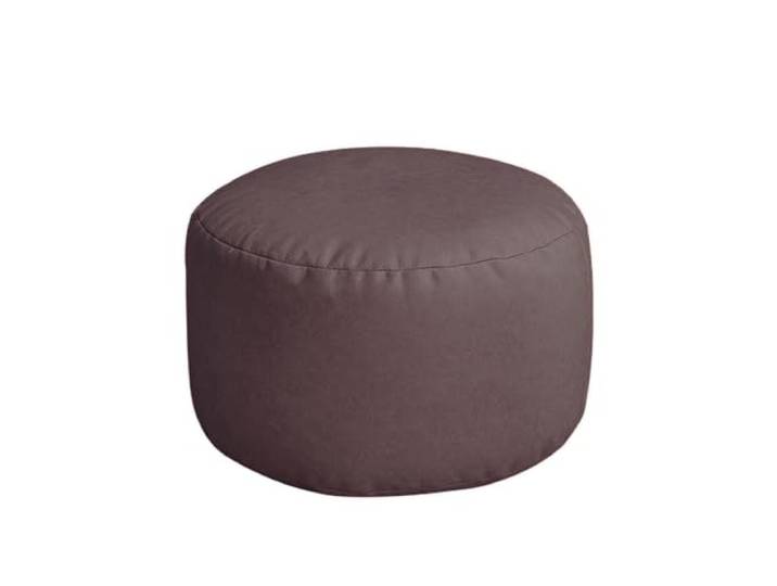 KUNYOS Kleiner runder osmanischer Hocker aus Kunstleder, Sitzsack-Hocker, Fußhocker, gefüllter Sitzsack, Fußstütze, Boden-Ecksitz-Puff(S-D30x20cm-khaki)
