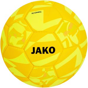 JAKO Fußball Indoorball Iconic, 2387, Größe 5, 420 Gramm, gelb/schwarz, Futsalball
