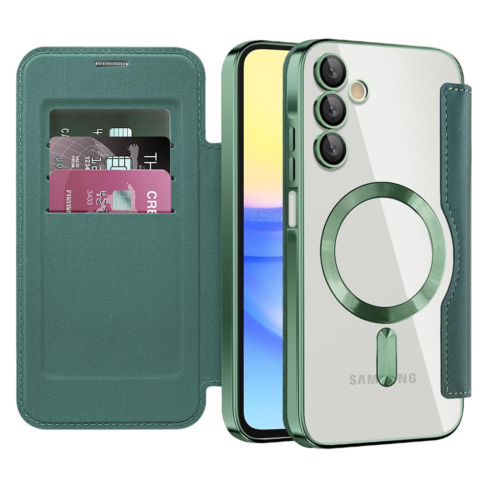 Techsuit - SmartMag Book Case - Samsung Galaxy A15 4G / A15 5G - Green (Samsung Galaxy A15 5G) (59433036)