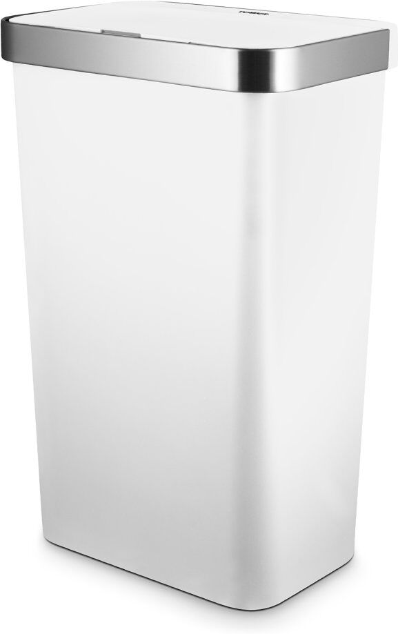 Tower Stainless Steel 50 Litre Motion Sensor Recycling Bin White 50L