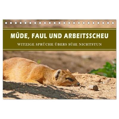 Müde, faul und arbeitsscheu (Tischkalender 2027 DIN A5 quer), CALVENDO Monatskalender