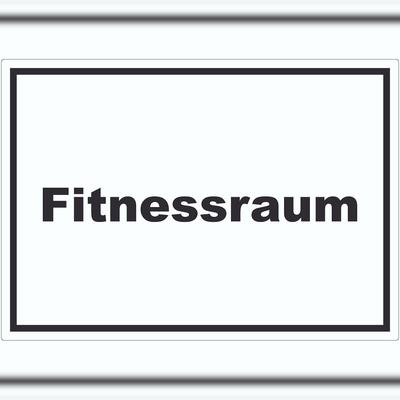 HB-Druck Fitnessraum Aufkleber mit Text Sport Fit waagerecht A5 (148x210mm)