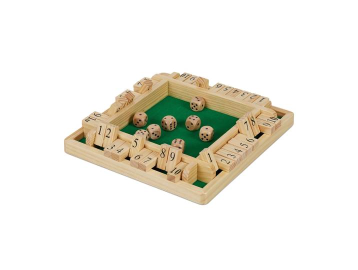 Shut The Box 10er Dunkelgrün-Hellbraun-Schwarz