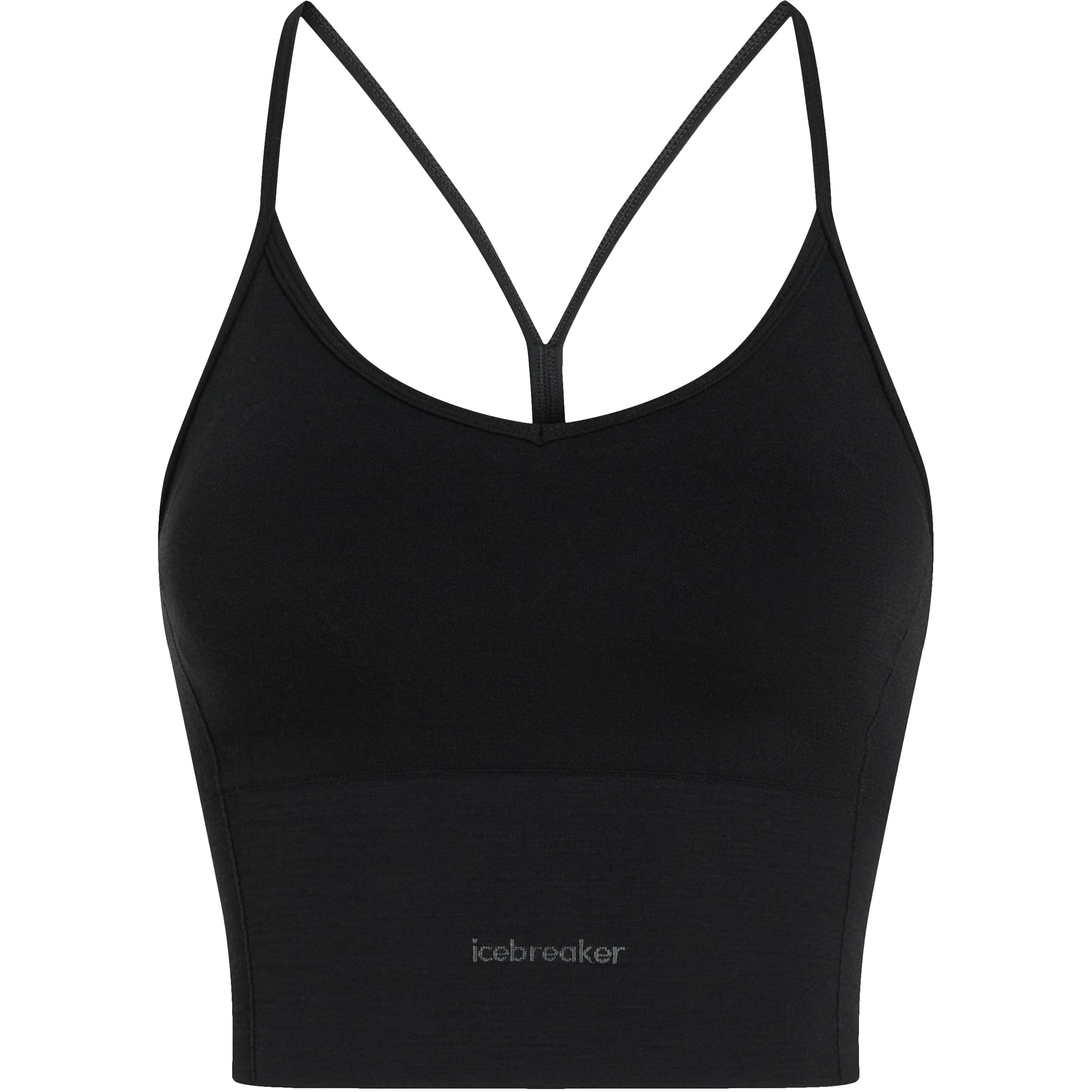Icebreaker 260 Seamless Rib Strappy Sport BH Damen Sport-BHs schwarz Größe XS Hautfreundlich Merinowolle | Lyocell (Tencel)
