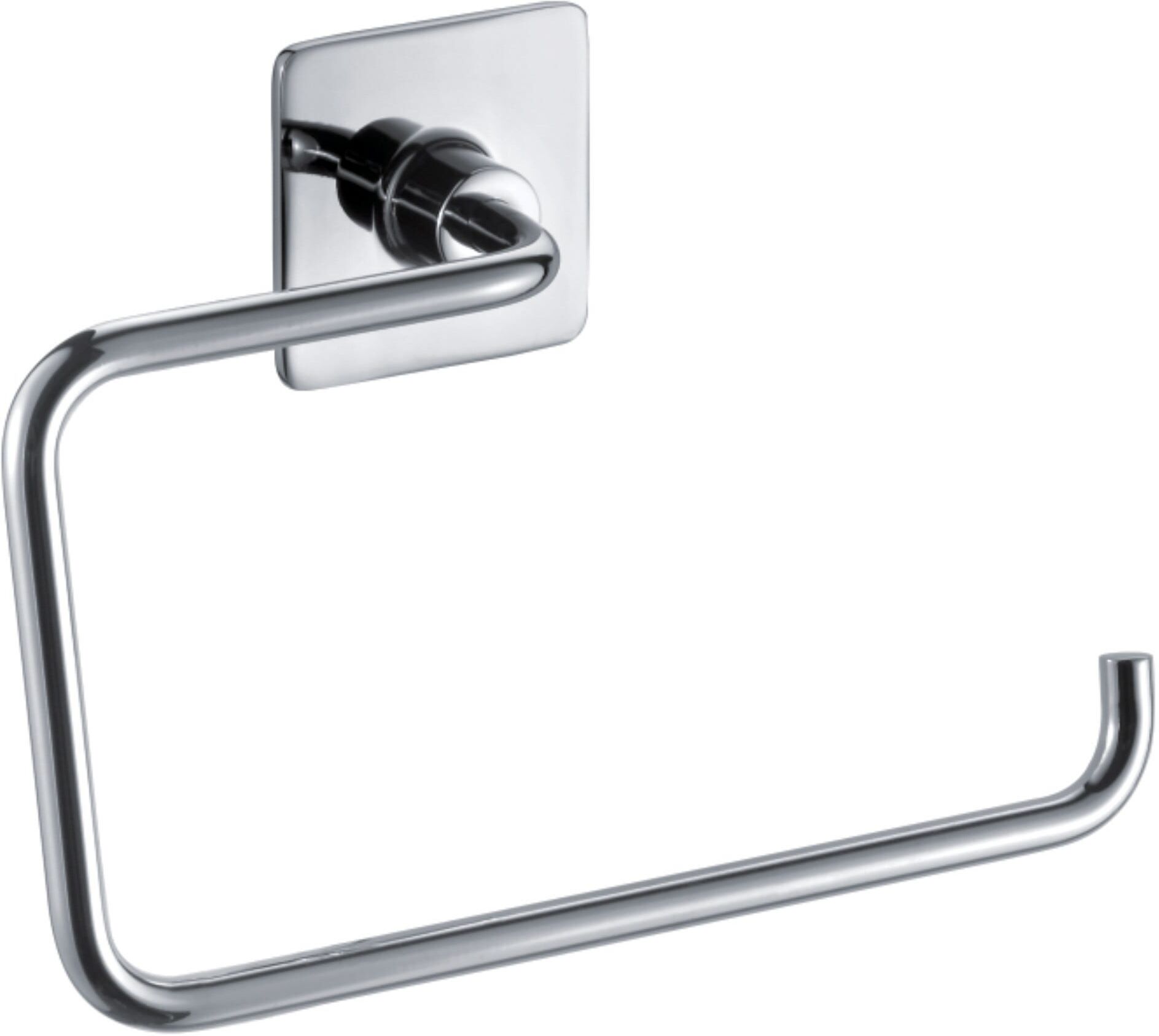 Tecnomat PORTASALVIETTE APERTO SERIE ARIEL IN ZINCO CROMATO FISSAGGIO A MURO E ADESIVO