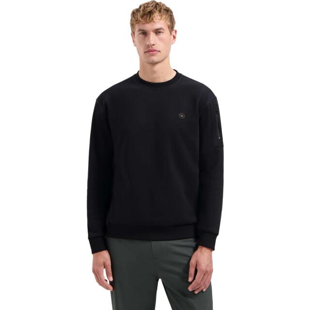 No Excess Sweater crewneck brushed inside black