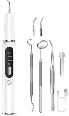 Inspired Deals Ultrasonic Dog Teeth Cleaner USB Rechargeable Pet Dental Cleaner For Plaque & Tartar Removal white