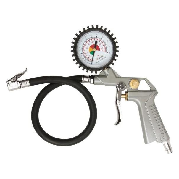 Silver Pistolet Do Pompowania Z Manometrem (10501)