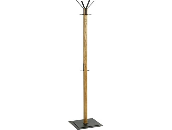 HAKU Portemanteau\, chêne\, noir\, bois massif\, portemanteau sur pied en métal - Dimensions : L 40 x H 180 x P 40 cm\, style : moderne
