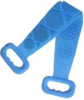 USA Free Shipping Shop FlexClean Silicone Body Scrubber Exfoliating Bath Brush With Back Strap blue 1