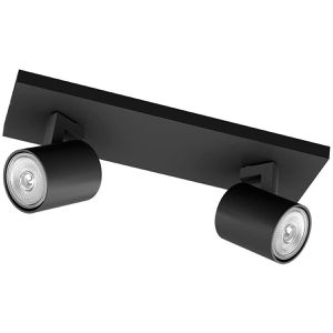 Philips Deckenstrahler Spot Runner, GU10-Fassung, 2-flammig, schwarz, dreh- und schwenkbar