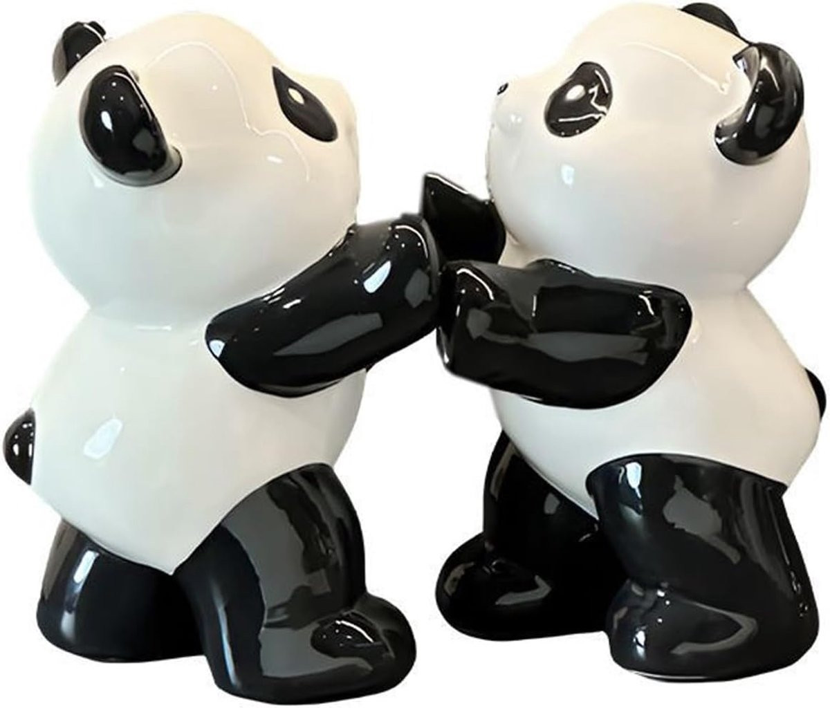 Panda Boekensteunen - Decoratieve Boekenhouders in Zwart en Wit - 2 stuks