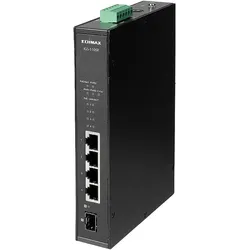 Edimax Pro Rail PoE+ Switch IGS-1105P 5 Port (5 Ports), Netzwerk Switch, Schwarz