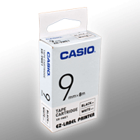 Casio Beschriftungsband XR-9WE1 schwarz auf weiß 9mm / 8m selbstklebend