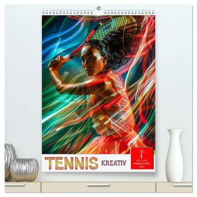 Tennis kreativ (hochwertiger Premium Wandkalender 2026 DIN A2 hoch), Kunstdruck in Hochglanz