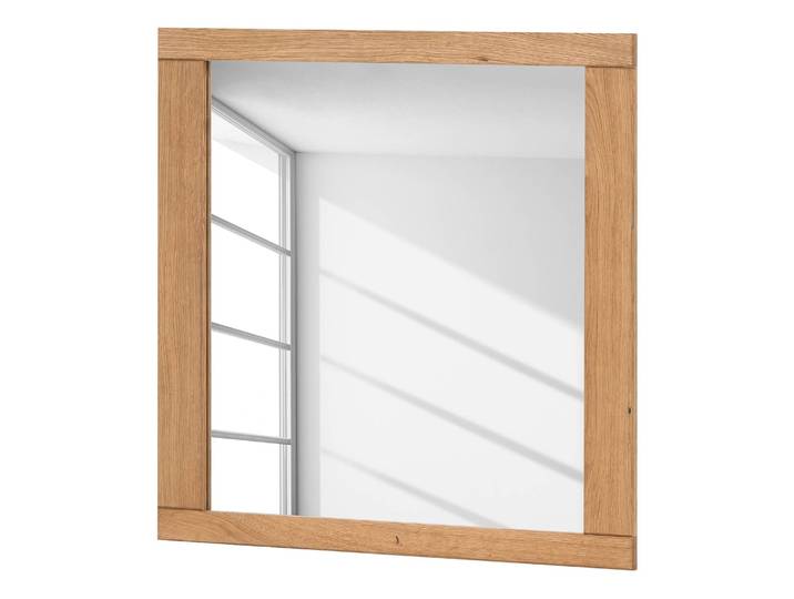 Miroir 80 x 80 x 2cm Marron/Marron Cadre : chêne massif huilé 80 x 80 x 2cm