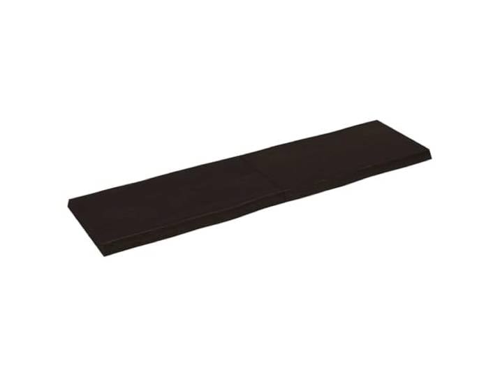 Tischplatte Eiche 180x50 cm mit Rand, Dunkelbraun Massivholz Eiche, klappbar mit Scharnieren, bemalt, handgefertigt, universal