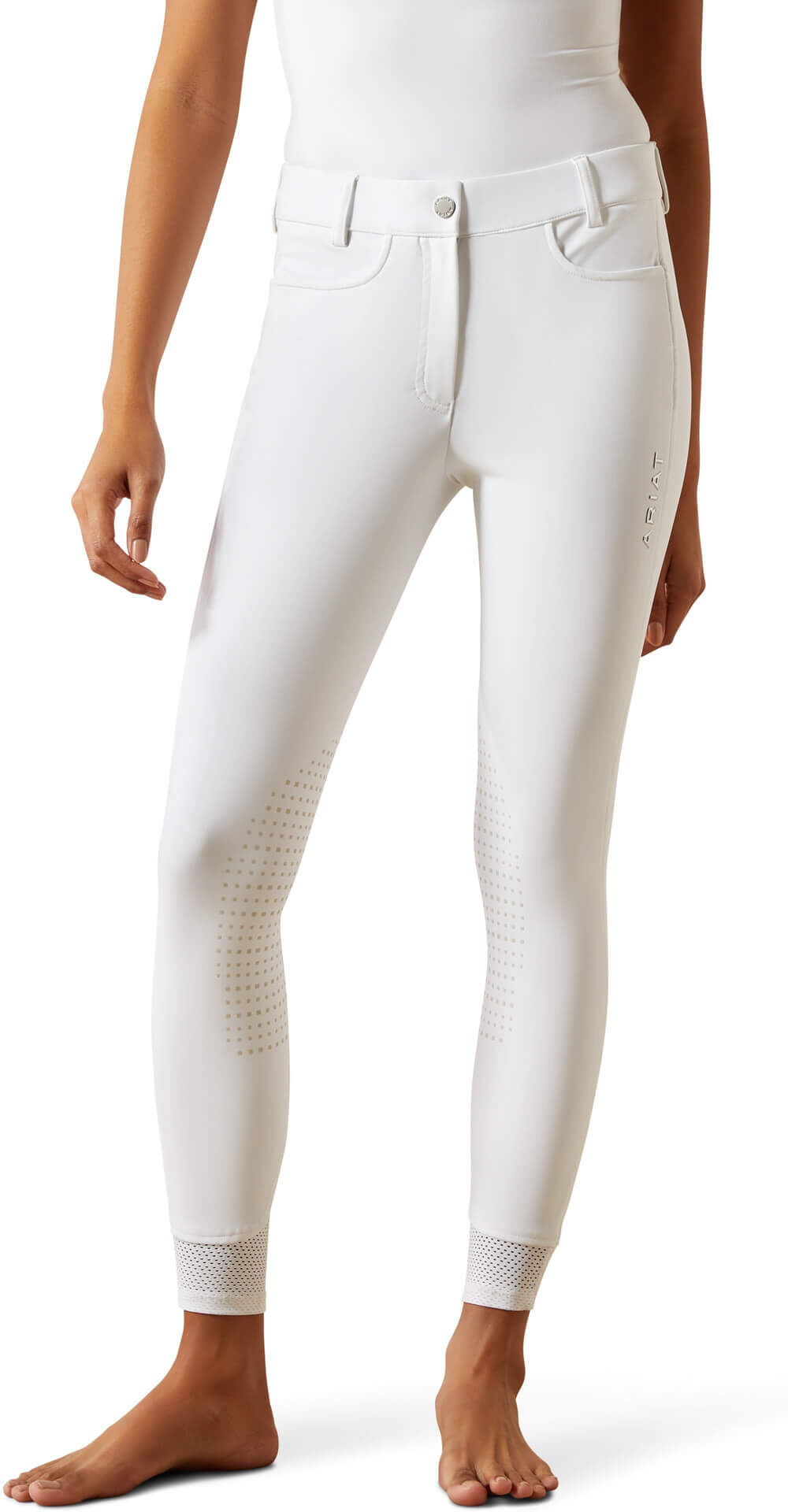 Women's Tri Factor NT Knee Patch Breech in White, Size: 32 Regular by Ariat
