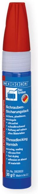 Weicon Schraubensicherungslack rot zur Kennzeichnung und Sicherung von Schrauben 30 g Flasche, 30020030)