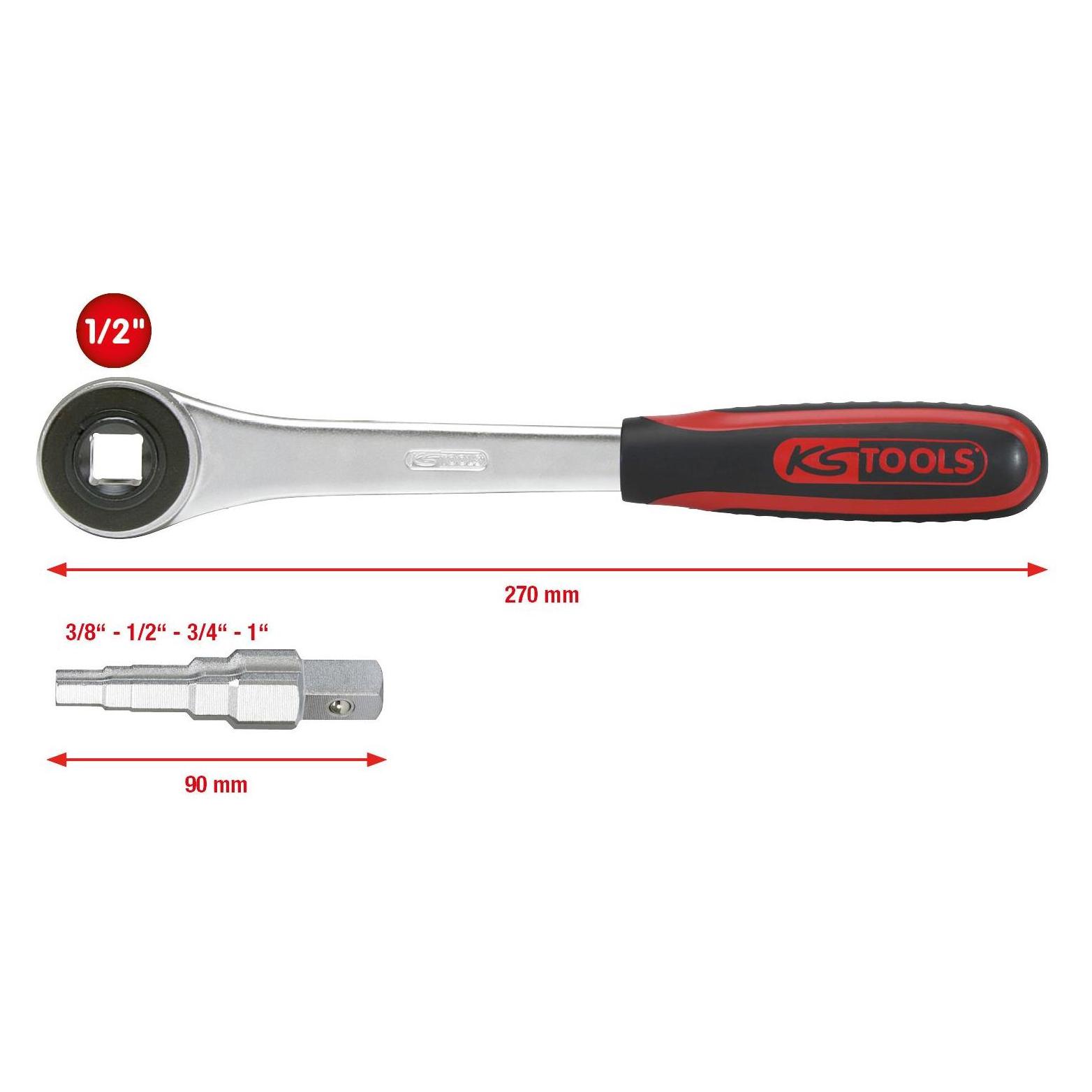 KS Tools Universal-Stufenschlüssel-Satz 3/8"-1", 2-tlg (130.3000)