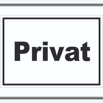HB-Druck Privat Schild schwarz-weiß A1 (594x841mm)