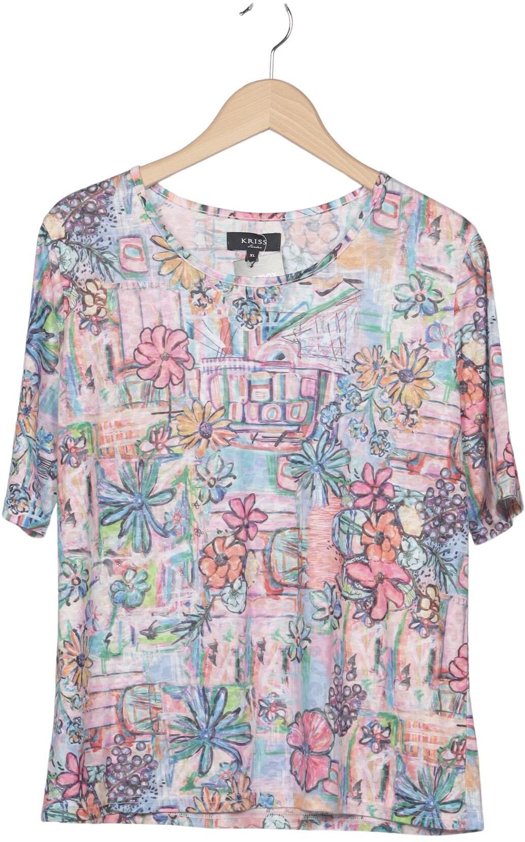 Kriss Trading Sweden Damen T-Shirt, Mehrfarbig, Gr. XL, kein / Etikett - Second Hand